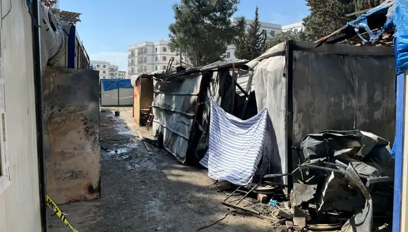 İşçilerin Kaldığı Konteynerde Korkutan Yangın: Olayın Ayrıntıları