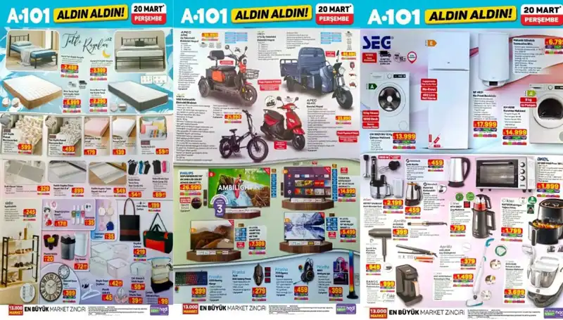 A101 Aktüel Kataloğu 20 Mart: Evdeki İhtiyacınızı Karşılayacak Ürünler Geliyor!