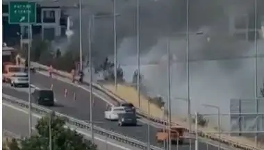 Anadolu Otoyolu'nda Korku Dolu Anlar: Sigara İzmariti Yangın Çıkardı
